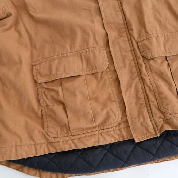 Dickies Zip Up Tan Thick Canvas Cotton Quilt Lined Barn Style Winter Jacket 3XL - Picture 6 of 12